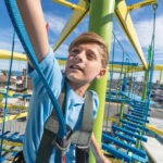A male visitor enjoys Adventure Lookout Ropes Course at Jenkinson's Boardwalk
